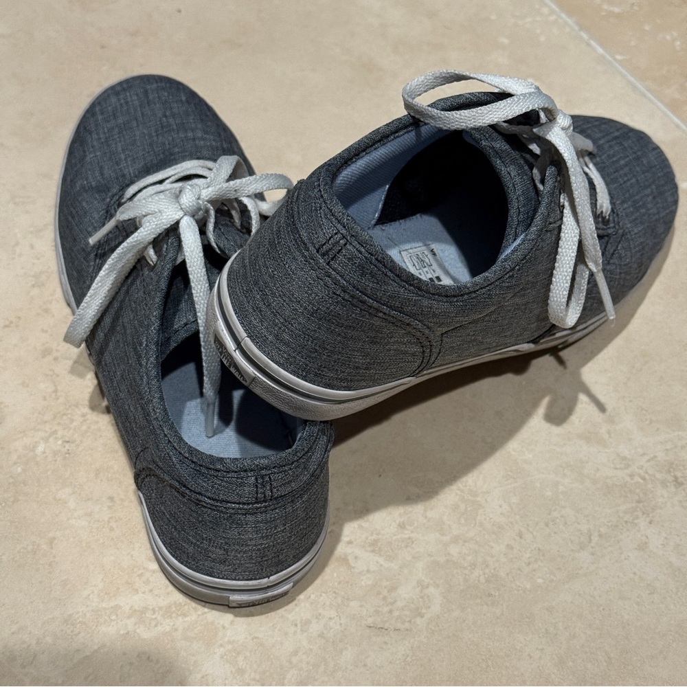 Vans Gray and White Sneakers Classic Skateboard Style - Picture 3 of 5